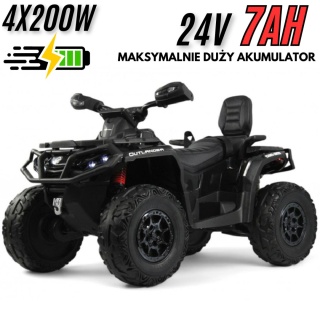 Duży Quad na akumulator Can Am Outlander 4x200W 24V ATV Czarny