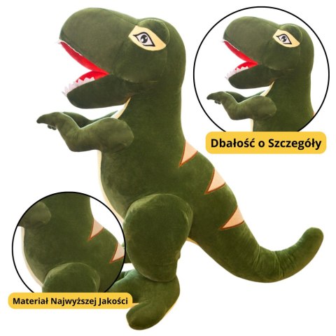 Pluszowa Maskotka Przytulanka Dinozaur Tyranozaur Zielony 35cm