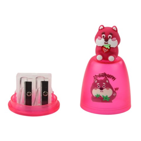 Strugaczka Temperówka Do Grubych i Cienkich Kredek Z Pojemnikiem Różowa