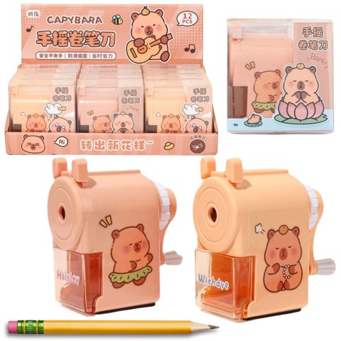 Strugaczka Temperówka Na Korbkę Z Pojemnikiem Kapibara