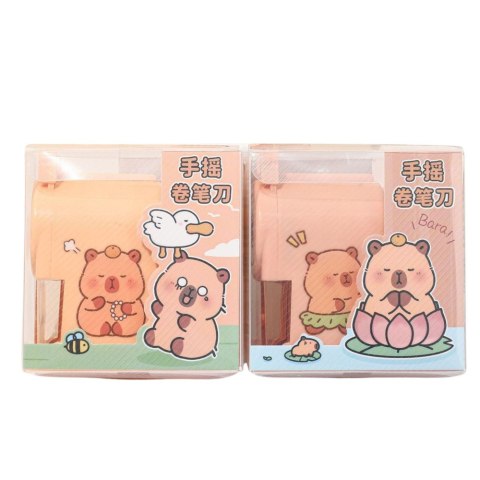 Strugaczka Temperówka Na Korbkę Z Pojemnikiem Kapibara