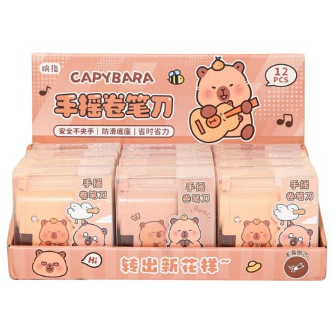 Strugaczka Temperówka Na Korbkę Z Pojemnikiem Kapibara