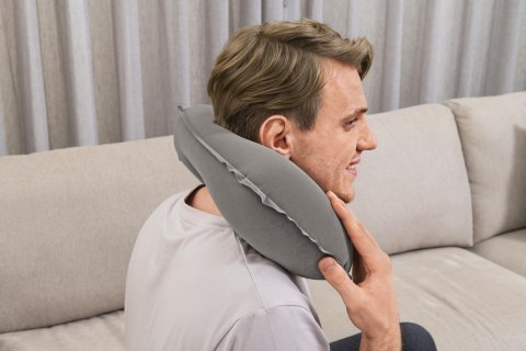 Dmuchana Poduszka Podróżna 46 x 28 cm Rogal Niebieska Bestway 67006