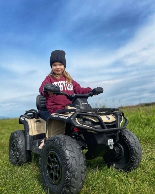 Duży Quad Can Am Outlander ATV 4x200W 24V9Ah Khaki - POWIĘKSZONY AKUMULATOR!