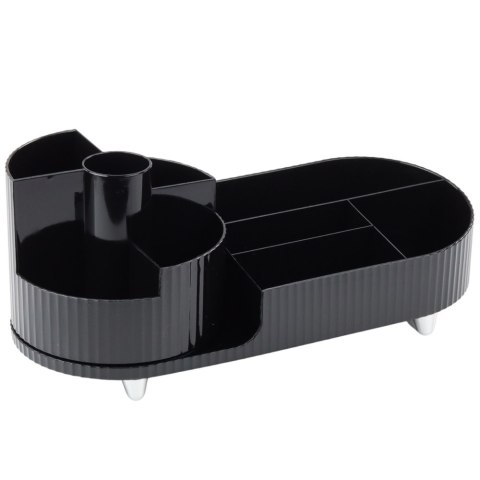 Organizer Wielofunkcyjny Na Kosmetyki Biurko Obrotowy Pojemny Czarny