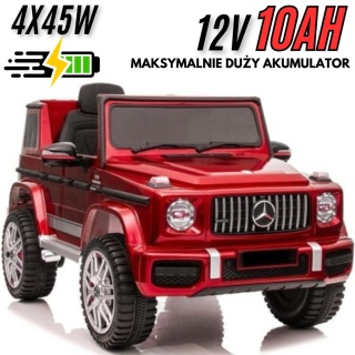 Auto na Akumulator Mercedes G63 Czerwony Lakierowany BBH-003 4x4