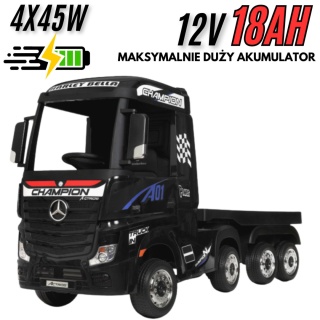 TIR Mercedes Actros + naczepa Czarny