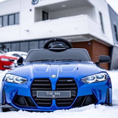 Auto Na Akumulator Bmw M4 Niebieski LAKIEROWANY 2x45W + 12V 14Ah POWIĘKSZONY AKUMULATOR