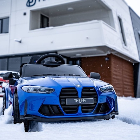 Auto Na Akumulator Bmw M4 Niebieski LAKIEROWANY 2x45W + 12V 14Ah POWIĘKSZONY AKUMULATOR