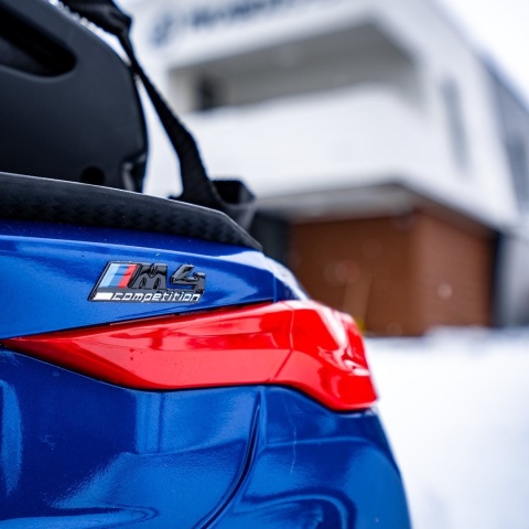 Auto Na Akumulator Bmw M4 Niebieski LAKIEROWANY 2x45W + 12V 14Ah POWIĘKSZONY AKUMULATOR