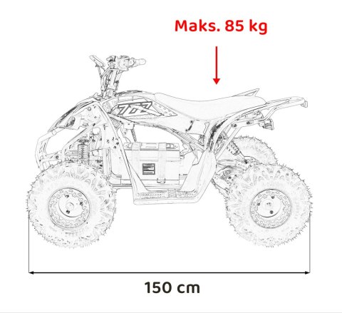 Pojazd Quad DESERT STORM LIFT Czerwony