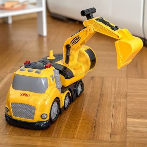 WOOPIE Koparka City Truck Efekty Dźwiękowe i Świetlne