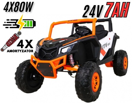 Auto na akumulator Buggy UTV-MX 24V XMX613 4x4 Pomarańczowy