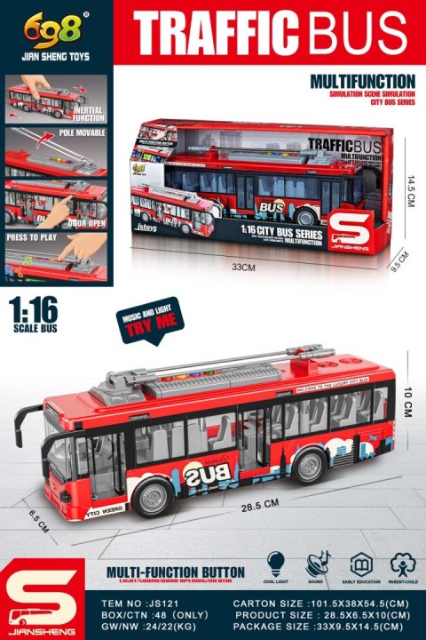 Autobus Miejski Czerwony 1:16