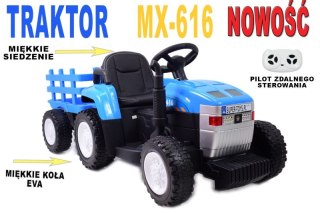 DUŻY TRAKTOR NA AKUMULATOR MX-616 2 SILNIKI, PILOT/A009-B