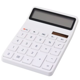 Kalkulator Biurowy Szkolny Duży Podwójne Zasilanie Elegancki Biały