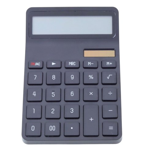 Kalkulator Biurowy Szkolny Duży Podwójne Zasilanie Elegancki Czarny