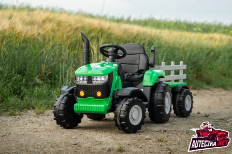 MEGA TRAKTOR NA AKUMULATOR Z PRZYCZEPĄ. MIĘKKIE SIEDZENIE, PILOT, /HL3388