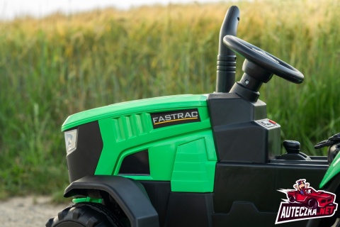 MEGA TRAKTOR NA AKUMULATOR Z PRZYCZEPĄ. MIĘKKIE SIEDZENIE, PILOT, /HL3388