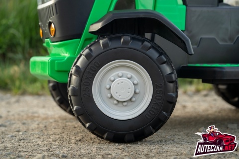 MEGA TRAKTOR NA AKUMULATOR Z PRZYCZEPĄ. MIĘKKIE SIEDZENIE, PILOT, /HL3388