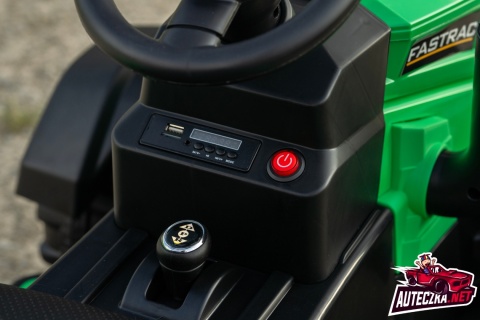 MEGA TRAKTOR NA AKUMULATOR Z PRZYCZEPĄ. MIĘKKIE SIEDZENIE, PILOT, /HL3388