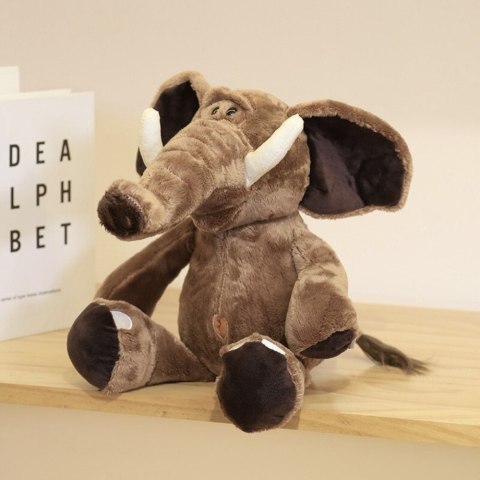 Pluszowa Maskotka Przytulanka Słoń Z Dużymi Uszami Brązowy 22cm