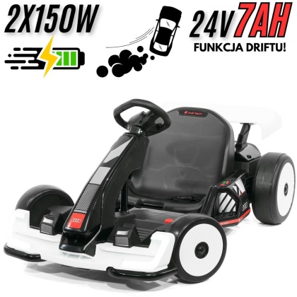 Pojazd Gokart Audi z Funkcją Driftu Biały