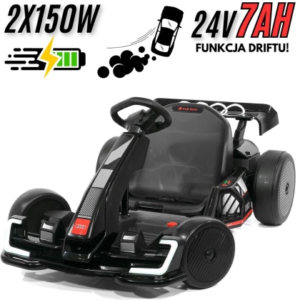 Pojazd Gokart Audi z Funkcją Driftu Czarny