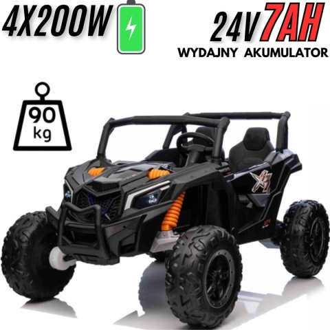 Wielki pojazd 2os. Buggy Off-Road UTV X3 4x200W 24V7AH do 90KG! Czarny