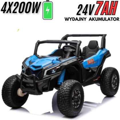 Wielki pojazd 2os. Buggy Off-Road UTV X3 4x200W 24V7AH do 90KG! Niebieski