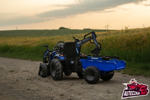 Wielki traktor/koparka na akumulator 720-T z przyczepką 24V 2x200W + POWIĘKSZONY AKUMULATOR [SX2068]