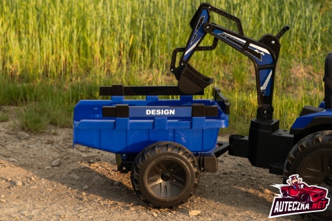 Wielki traktor/koparka na akumulator 720-T z przyczepką 24V 2x200W + POWIĘKSZONY AKUMULATOR [SX2068]