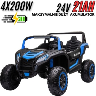 Autko na akumulator MEGA Buggy ATV Racing 4x4 NIEBIESKI 24V 21Ah