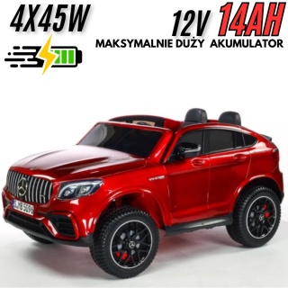 Auto na Akumulator Mercedes GLC 63S Czerw Lakier 4x45W