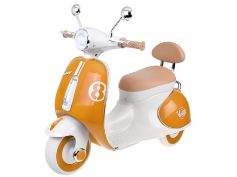 Klasyczny Skuter na akumulator elektryczny dla dziecka PA0330 żółty