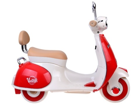 Klasyczny Skuter na akumulator elektryczny dla dziecka PA0330 czerwony