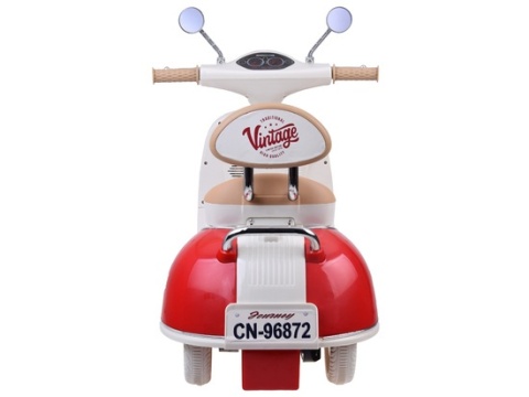 Klasyczny Skuter na akumulator elektryczny dla dziecka PA0330 czerwony