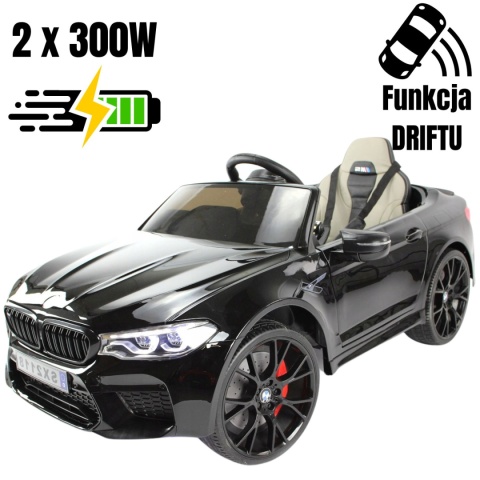 POWYSTAWOWY - ORYGINALNE BMW M5 24V Z FUNKCJĄ DRIFTU - MIĘKKIE KOŁA, DUŻE SIEDZENIE /SX2118