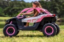 Pojazd Buggy CAN-AM Maverick DELUXE + POMPOWANE KOŁA 4x200W 2x24V10Ah Różowy