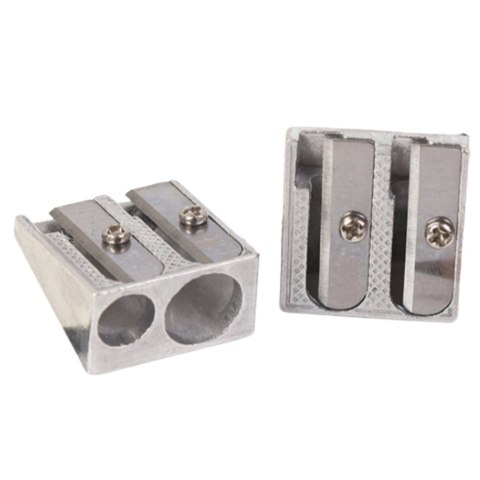 Temperówka Strugaczka Metalowa Podwójna Do Grubych i Cienkich Kredek