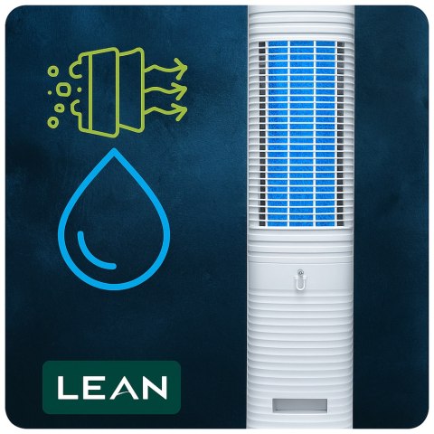 WENTYLATOR KOLUMNOWY WODNY PODŁOGOWY JONIZACJA OSCYLACJA WYŚWIETLACZ PILOT