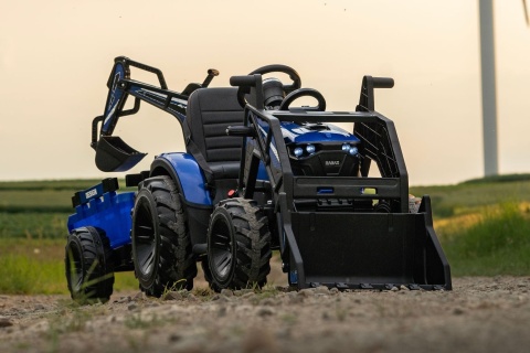 Wielki traktor/koparka na akumulator 720-T z przyczepką 24V 2x200W + POWIĘKSZONY AKUMULATOR [SX2068]