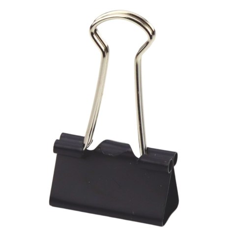 Zestaw Uniwersalne Klipsy Biurowe Stal Sprężynowa Czarne 32mm 12szt