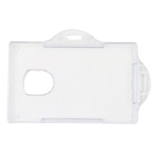 Etui Poziome Na Identyfikator Karty Twardy Plastik Przeźroczyste