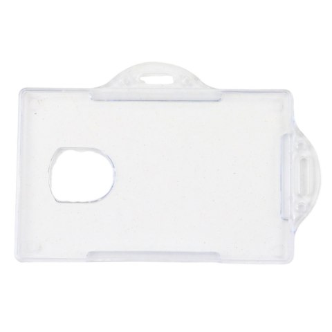 Etui Poziome Na Identyfikator Karty Twardy Plastik Przeźroczyste
