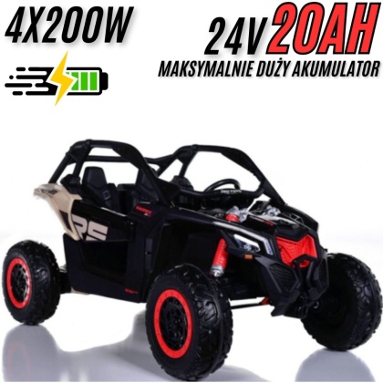 Pojazd Buggy CAN-AM Maverick 3 Turbo RR Czarny 4x200 24V DK-CA001