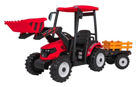 Pojazd MEGA Traktor D68 Z Przyczepką Czerwony