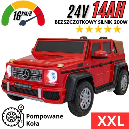 Pojazd Mercedes Benz MAYBACH G650 STRONG Czerwony