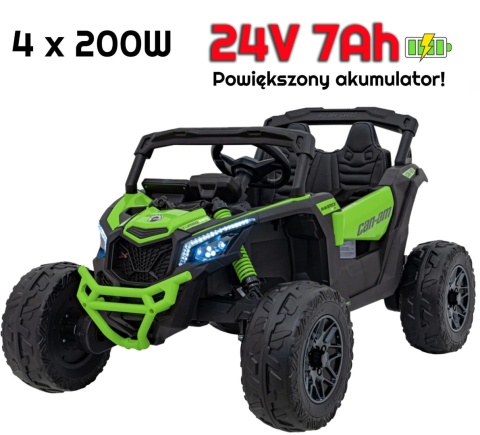 Auto na Akumulator BUGGY Can-am Maverick TURBO RR 24V 4x200W ZIELONY