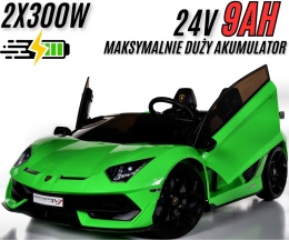 LICENCJONOWANY LAMBORGHINI AVENTADOR SVJ DLA 2 DZIECI, FUNKCJA DRIFTU MIĘKKIE SIEDZENIE, MIĘKKIE KOŁA/SX2028 2x300W